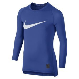 NEW Boys Large Nike COOL HBR COMPRESSION LONG SLEEVE 726460 480 Blue U-08